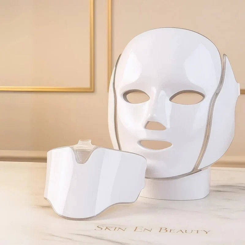 LED Photon Rejuvenation Face & Neck Mask – At-Home Skincare Light Therapy Device